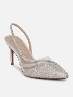 New Kelly &Katie Embellished Slingback Pointed-Toe Heel